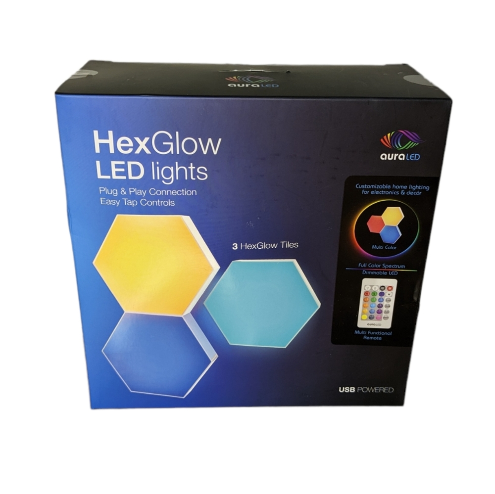 TZUMI HexGlow LED Lights Pack of 3 New Factory Sealed